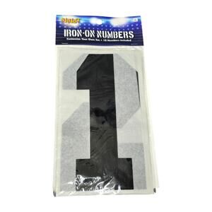 SPIRIT Black Iron On Numbers Customize Tees 10 Iron on Sheets Kit Set Halloween